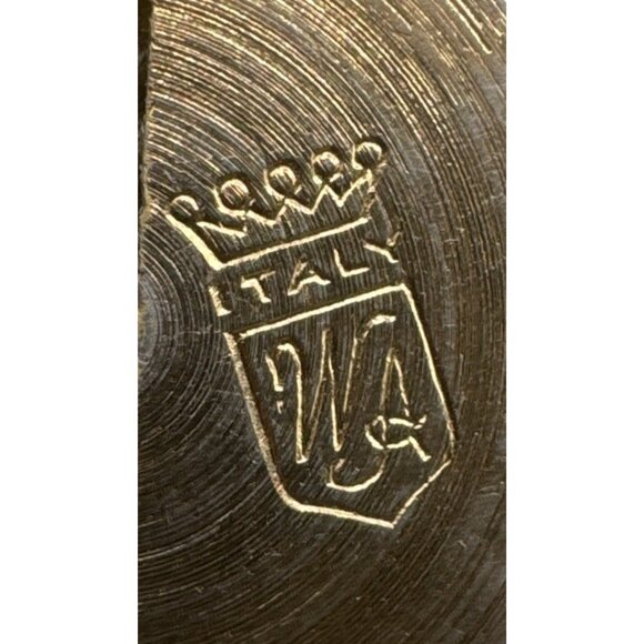 Vintage William Adams Golden Brass Salt and Pepper Shaker Set From Italy - Picture 6 of 7